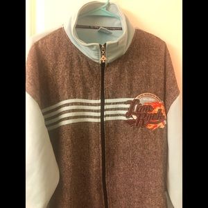 Light chlorine green track jacket by LRG.